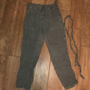 Super soft American eagle Army green linen pants